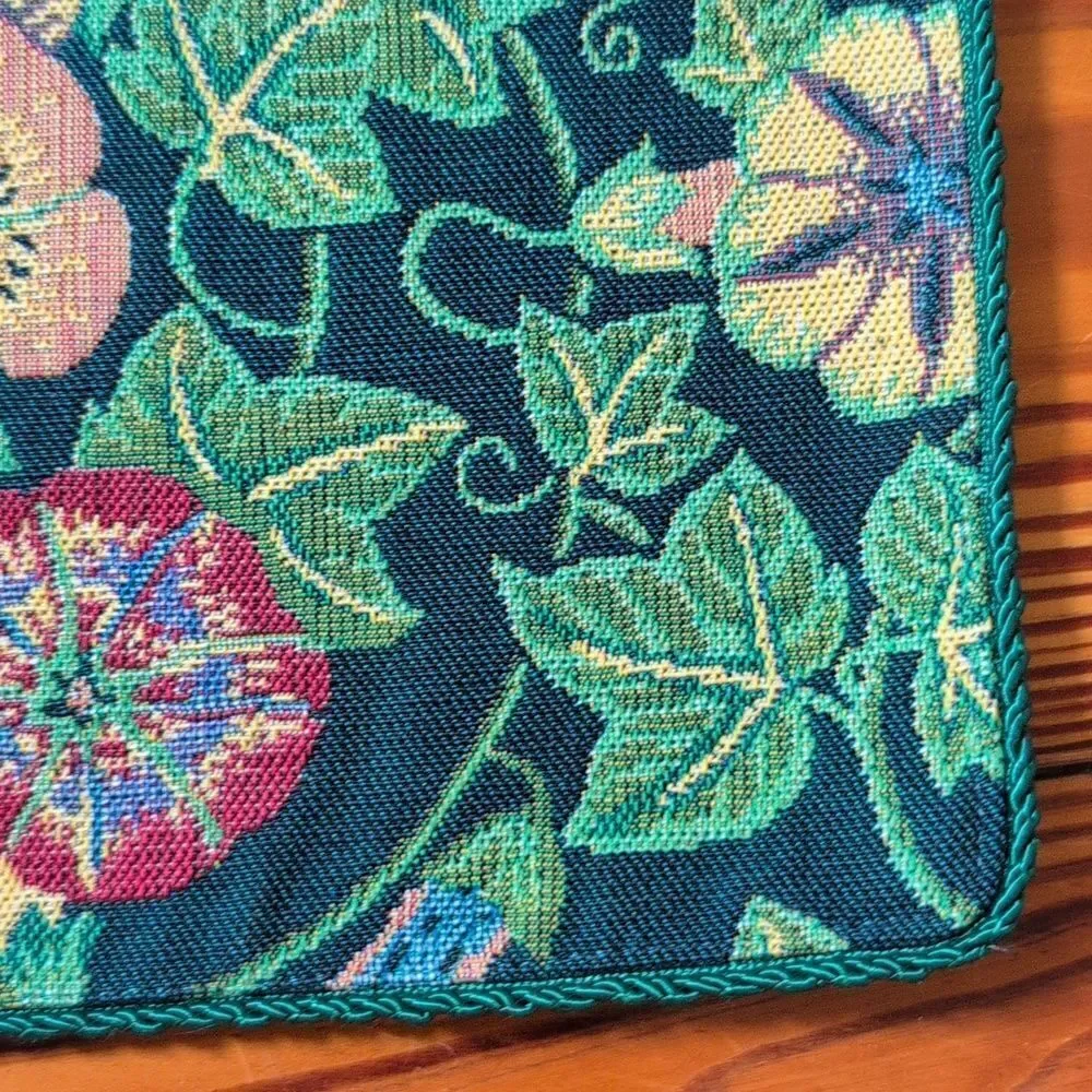 Tapisserie Tapestry by Renaissance Woven Art Green Floral Placemats, Set of 4